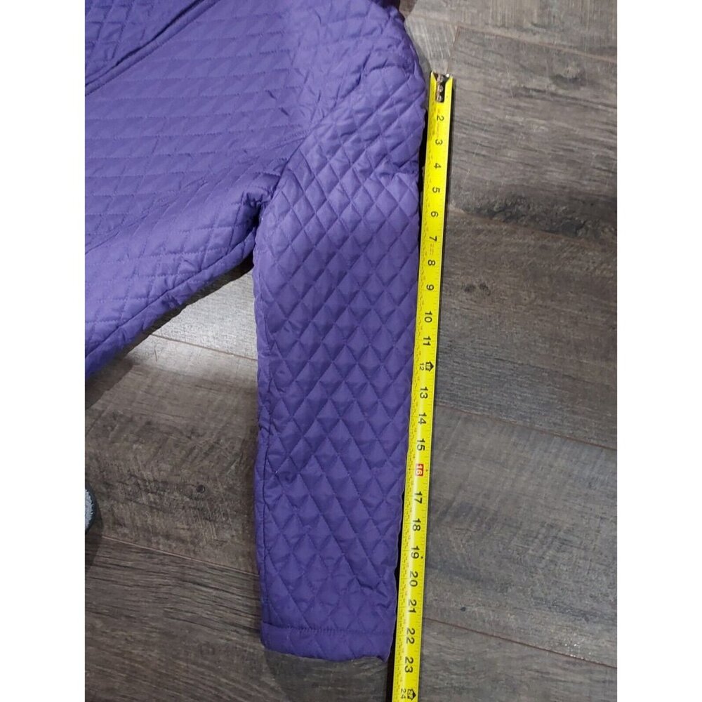 Jane Ashley Women's Quilted Coat, Size Medium Jacket Purple - Picture 13 of 16